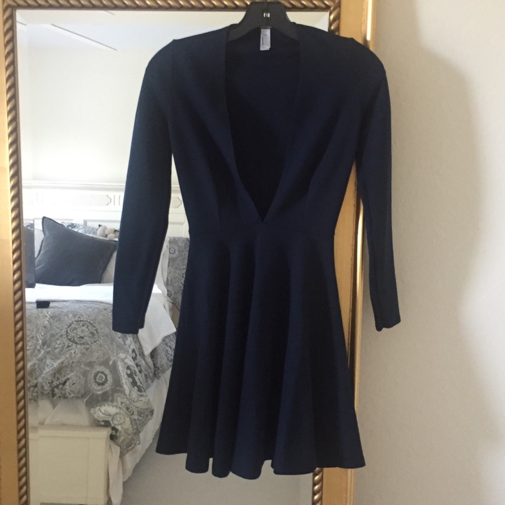 American Apparel Deep V Skater Dress